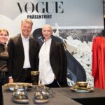 Birkenstock X KPM Cocktail und Dinner Event - Birkenstock CMO Yvonne Piu, KPM Geschäftsführer Bernd Liedtke und Vogue Deutschland Chefredakteurin Christiane Arp. (Foto: Birkenstock)