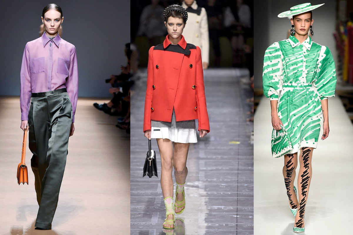 Ladylike und nostalgisch: Taschen mit kurzen Henkeln, die in der Hand getragen werden (v.l.n.r.): Salvatore Ferragamo, Prada, Moschino (Fotos: © IMAXtree.com)