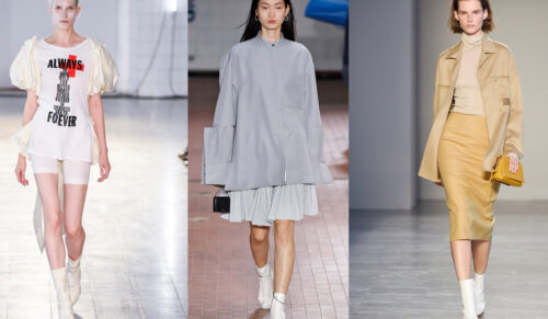 Weiße Ankle-Boots sind ein Must-have (v.l.n.r.): A.F. Vandevorst, Jil Sander, Agnona (Fotos: © IMAXtree.com) 