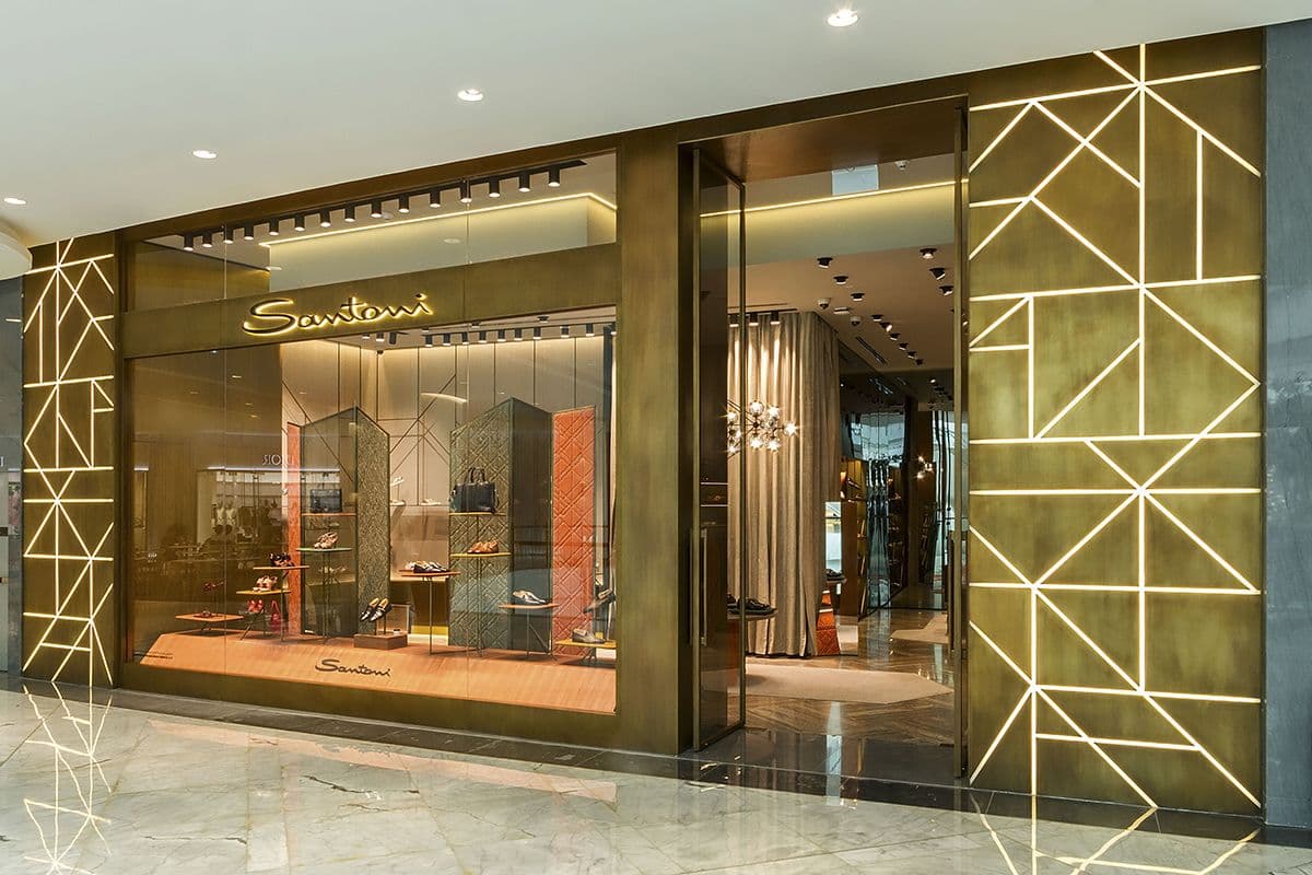 Santoni Monomarken-Store in der Dubai Mall in Dubai. (Foto. Santoni)