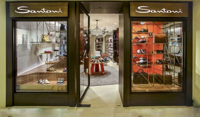 Santoni Monomarken-Store in der DLF Emporio Mall in Neu Delhi. (Foto. Santoni)