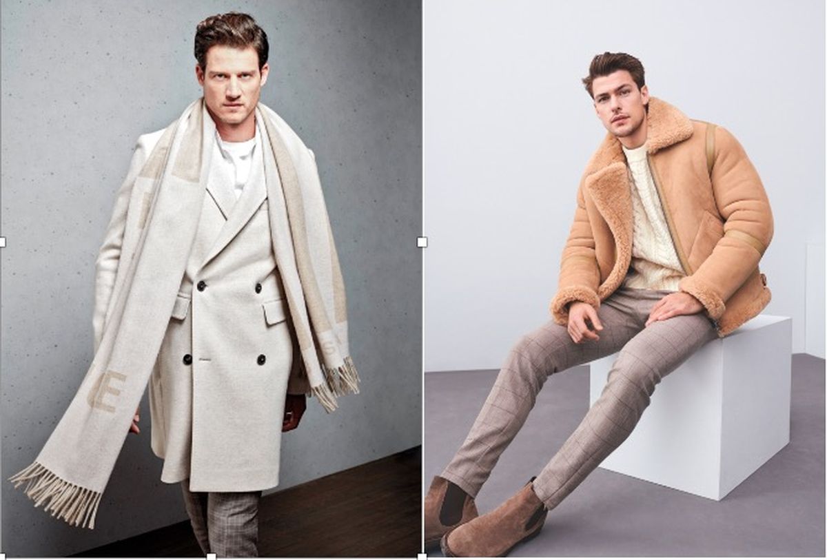 Links Baldessarini, rechts Mac - Modetrend helle Farben H/W 20/21 