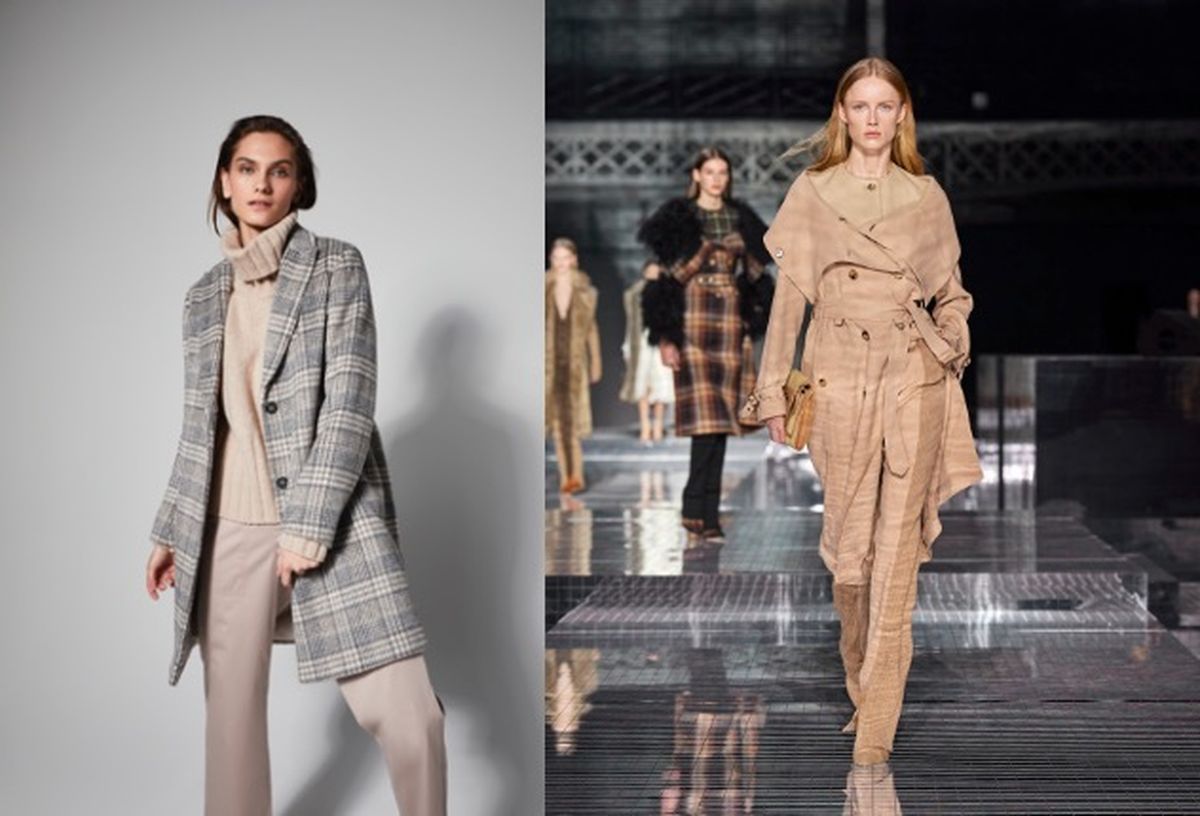 Links Cinque, rechts Burberry - Modetrend helle Farben H/W 20/21 