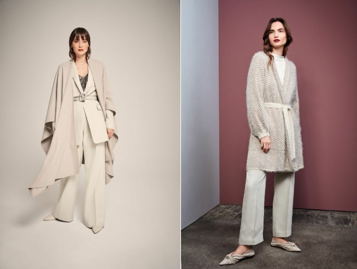 Links S. Oliver, rechts More and More - Modetrend helle Farben H/W 20/21 