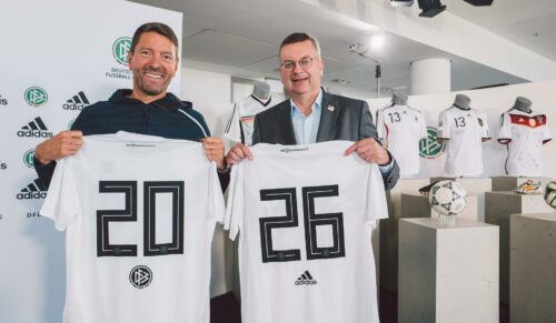 Adidas-Chef Kasper Rorsted mit DFB-Präsident Reinhard Grindel (Foto: Adidas)