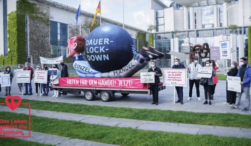 Demonstration von „Das Leben gehört ins Zentrum“ in Berlin. (Foto: Das Leben gehört ins Zentrum)