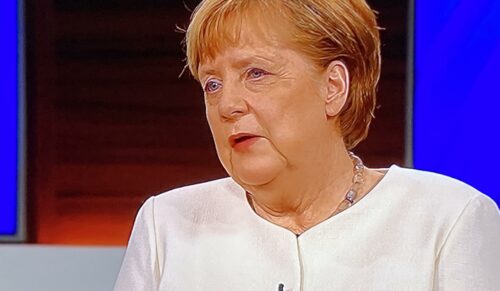 Bundeskanzlerin Angela Merkel im TV-Interview am 28. März