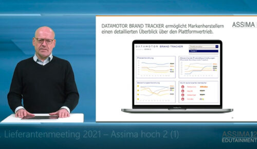 Auf dem Lieferantentag der Assima hoch 2 stellte Günter Althaus neue digitale Services vor. (Foto: Screenshot Assima hoch 2)