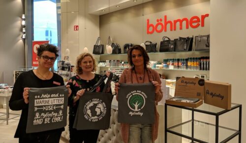 Bei Böhmer Schuhe in Bochum startete das Projekt MyEcoBag. (Foto: Fraunhofer IML)