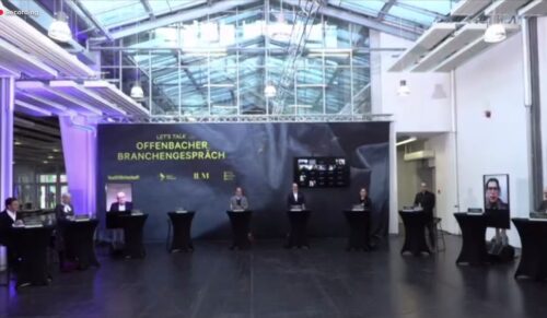 Vertreter von Handel, Verbundgruppen und der Industrie diskutierten über die Situation der Lederwarenbranche und die Zukunft nach dem Lockdown. (Foto: Screenshot)