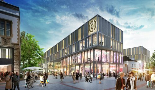 Außenansicht des Shopping-Centers Cano in Singen. (Grafik: ECE)
