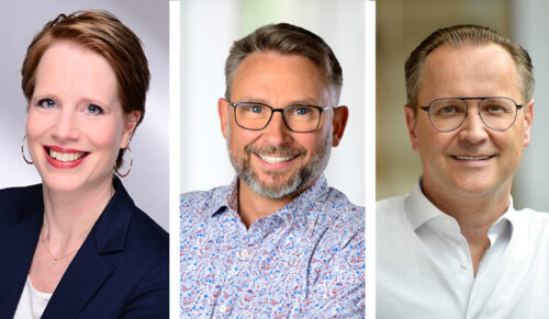 Heike Discher, Michael Decker und Fritz Terbuyken bilden die neue Geschäftsführung der ANWR Schuh GmbH. (Fotos: ANWR Group)