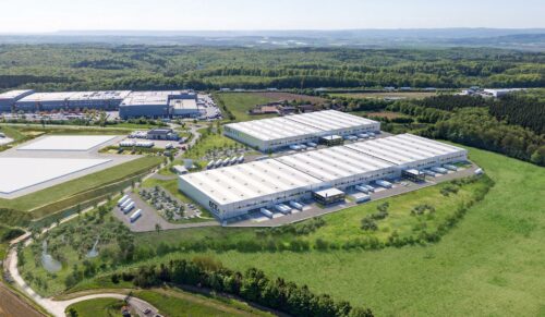 So soll das neue ECE-Logistikzentrum nach der Fertigstellung aussehen. (Grafik: ECE)