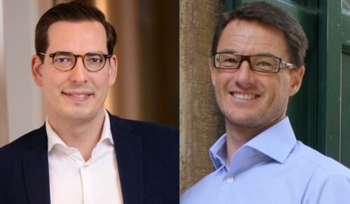 Dr. Dominik Benner, Schuhe24, und Christof Glockner, Direktor GMS Österreich