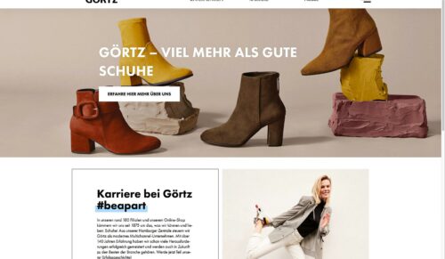 Neugestaltet: Die Görtz-Unternehmenseite. (Foto: Görtz)