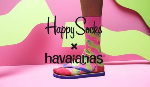 Havaianas arbeitet mit Happy Socks zusammen. (Foto: Havaianas)