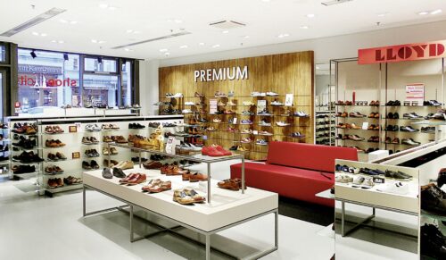 shoe city auf der Berliner Friedrichstraße (Foto: Huber Ladenbau)
