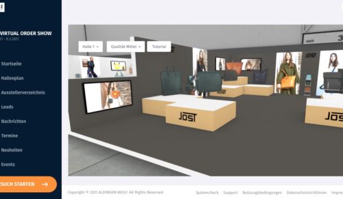 Die Aussteller der ILM Virtual Order Show konnten ihren Auftritt individuell gestalten. (Foto: Screenshot)