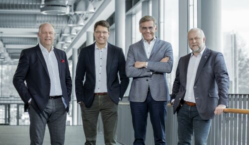 Das Vorstandsteam von Intersport v.l.n.r.): Alexander von Preen, Hannes Rumer, Mathias Boenke, Frank Geisler (Foto: Intersport)