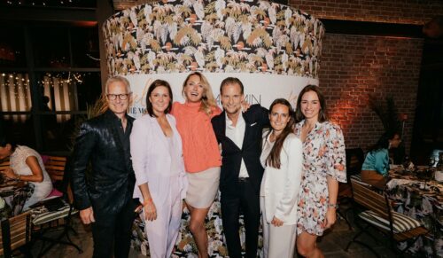 Die Marc Cain Fashion Show auf der Berlin Fashion Week. Von links nach rechts: Peter Graf (Graf), Diana Brajkovic (Marc Cain), Prinzessin Lilly zu Sayn-Wittgenstein, Dirk Büscher (Marc Cain), Barbara Moers (Appelrath), Vanessa Schlicher (Graf)(Foto: Marc Cain)