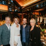 Die Marc Cain Fashion Show auf der Berlin Fashion Week. Von links nach rechts: Thomas Ganter (L+T), Bianca Jahnke (Marc Cain), Johannes Rosenbaum (Breuninger), Iris Mertel (Marc Cain Store München)(Foto: Marc Cain)