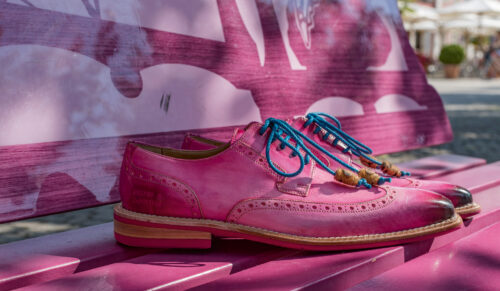 Rosafarbene Herrenschuhe von Melvin & Hamilton aus der Frühjahr/Sommer-Kollektion 2019 (Foto: Melvin & Hamilton)