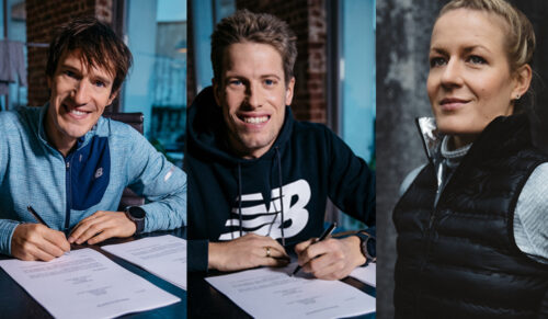 v.l.n.r. Sebastian Kienle, Maurice Clavel und Daniela Sämmler (Foto: New Balance)