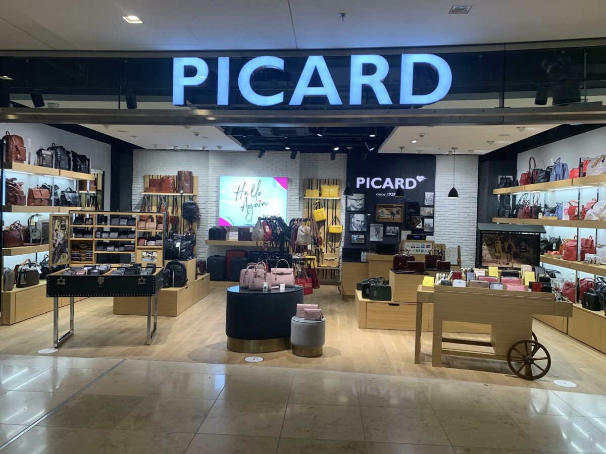 Auf 60 qm am Berliner Flughafen vertreten: der Taschenspezialist Picard. (Foto: Picard) 