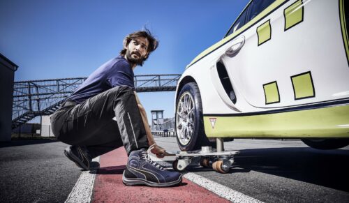 Der neue Sicherheitsschuh der Reihe Puma Safety wurde mit dem German Design Award ausgezeichnet. (Foto: ISM Heinrich Krämer)