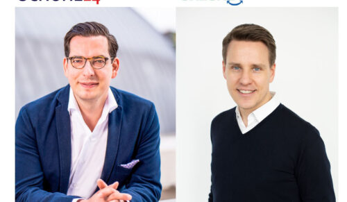 Dr. Dominik Benner (l.), Gründer und Geschäftsführer Schuhe24, und Dr. Andreas Waschto, Geschäftsführer Check24 Fashion. (Foto: schuhe24)