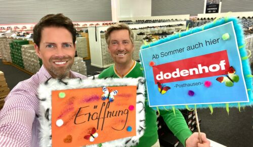 Georg Mahn (li.) und Kay Zimmer von Schuhplus eröffnen im Sommer eine weitere Filiale. (Foto: Schuhplus)