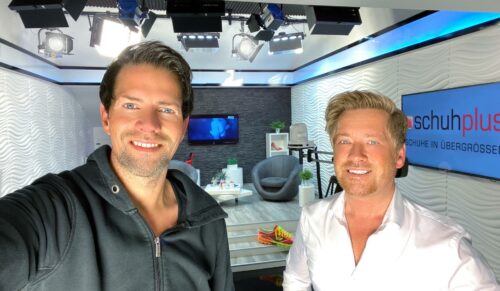 Georg Mahn (li.) und Kay Zimmer starten mit Schuhplus ein neues Web-TV-Format. (Foto: Schuhplus)