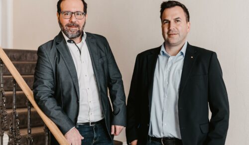 Dimitrios Ioannidis (l.) und Christian Lange. (Foto: Taschen24)