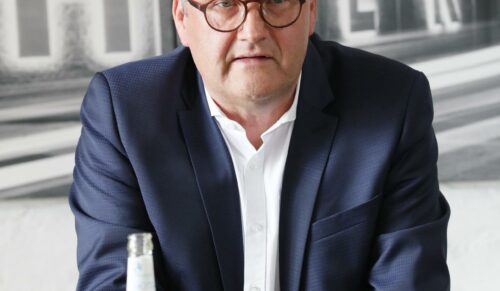 Thomas Lange, Hauptgeschäftsführer Germanfashion, während der gemeinsamen Pressekonferenz der deutschen Bekleidungsbranche am 13. Juli 2022. (Foto: Igedo Company)