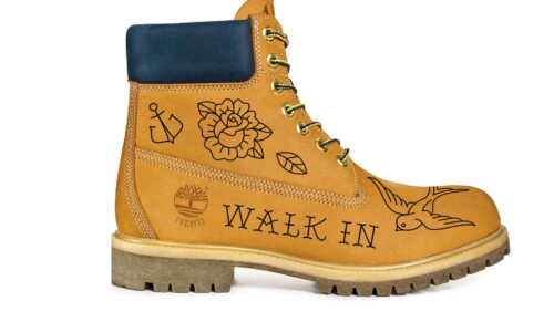 Der typische Timberland Yellow Boot mit Tattoo (Foto: Timberland)