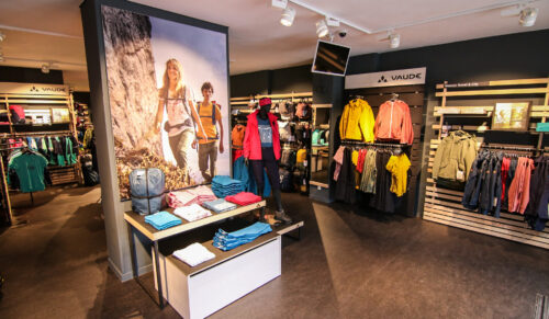 Blick in den neuen Vaude-Franchise-Store in Berlin. (Foto: Vaude)