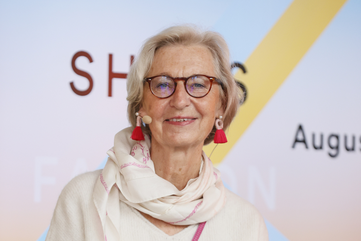 Brigitte Wischnewski auf der BDSE-Pressekonferenz, die im August 2021 auf der Gallery Shoes stattfand. (Foto: Igedo)