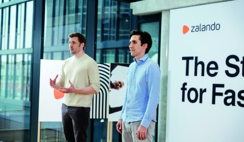CEO David Schneider und COO David Schröder blicken zuversichtlich ins nächste Jahr. (Foto: Zalando/Daniel Hofer)