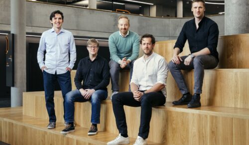 Der Zalando-Vorstand (v.li.): David Schröder, Jim Freemann, Rubin Ritter, Robert Gentz, David Schneider (Foto: Zalando)