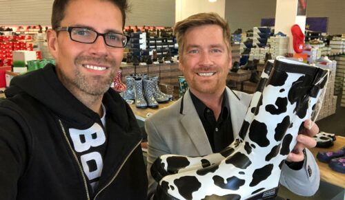 Die Schuhplus-Chefs Georg Mahn (links) und Kay Zimmer (rechts). (Foto: Schuhplus)