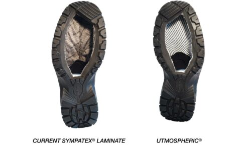 Bisherige Verarbeitung einer Sympatex-Membran und Utmospheric im Vergleich. (Foto: Sympatex)