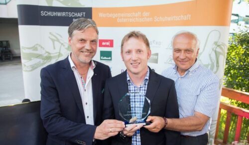 Lieferant des Jahres 10.08.2014 Friedrich Ammaschell mit dem Preisträger der Firma Legero Josef Renner und Dr. Kurt Riemer