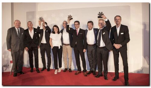 Die Gewinner des schuhkurier AWARD 2014 im K21 in Düsseldorf