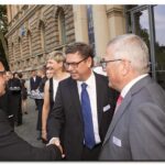 Roland Nölscher, Manfred Junkert und Dr. Alfred Haar - schuhkurier AWARD 2014 im K21 in Düsseldorf