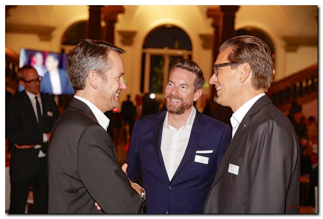 Ralf Meurer, Stefan Frank und Hendrik Dismer - schuhkurier AWARD 2014 im K21 in Düsseldorf