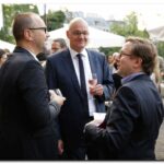 Fritz Terbuyken, Carsten Obermayer und Peter Köster - schuhkurier AWARD 2014 im K21 in Düsseldorf