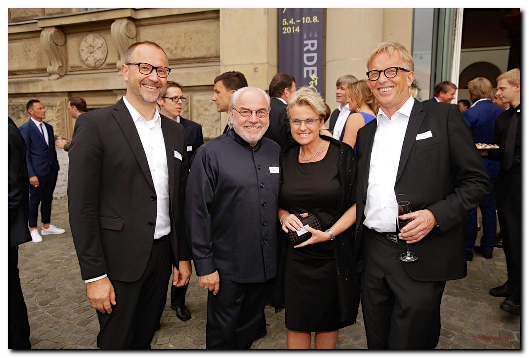 Fritz Terbuyken, Bernd Hummel, Gabriele Hummel und Heiner Terbuyken - schuhkurier AWARD 2014 im K21 in Düsseldorf