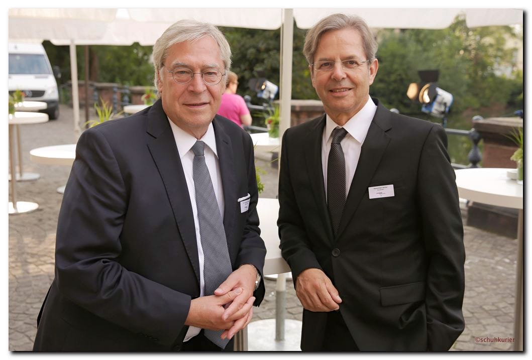 Dr. Norbert Breuer und Maximilian Müller - schuhkurier AWARD 2014 im K21 in Düsseldorf