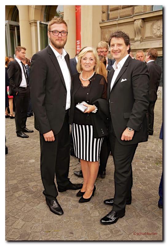Andreas Höppner, Roswitha Höppner und Alfred Pusswald -  schuhkurier AWARD 2014 im K21 in Düsseldorf