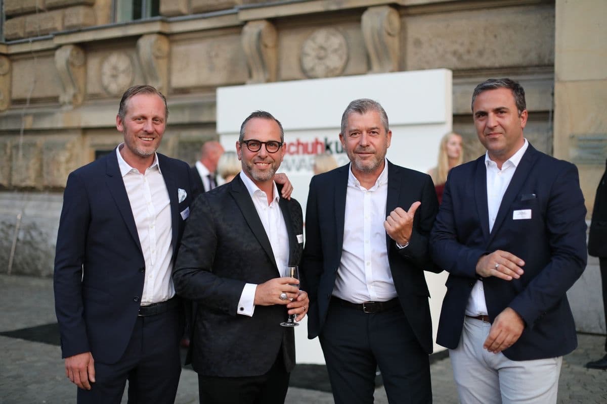 schuhkurier AWARD 2017 - Carsten Richter, Thomas Bergbauer, Karl-Heinz Lauterbach und Jeton Bujupi